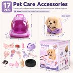 17 juguetes robot para perros para niñas de 3, 4, 5, 6 años, mini r...