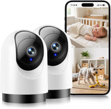 YOTON Cámara de seguridad interior, monitor de bebé Wi-Fi 2K 360° y...