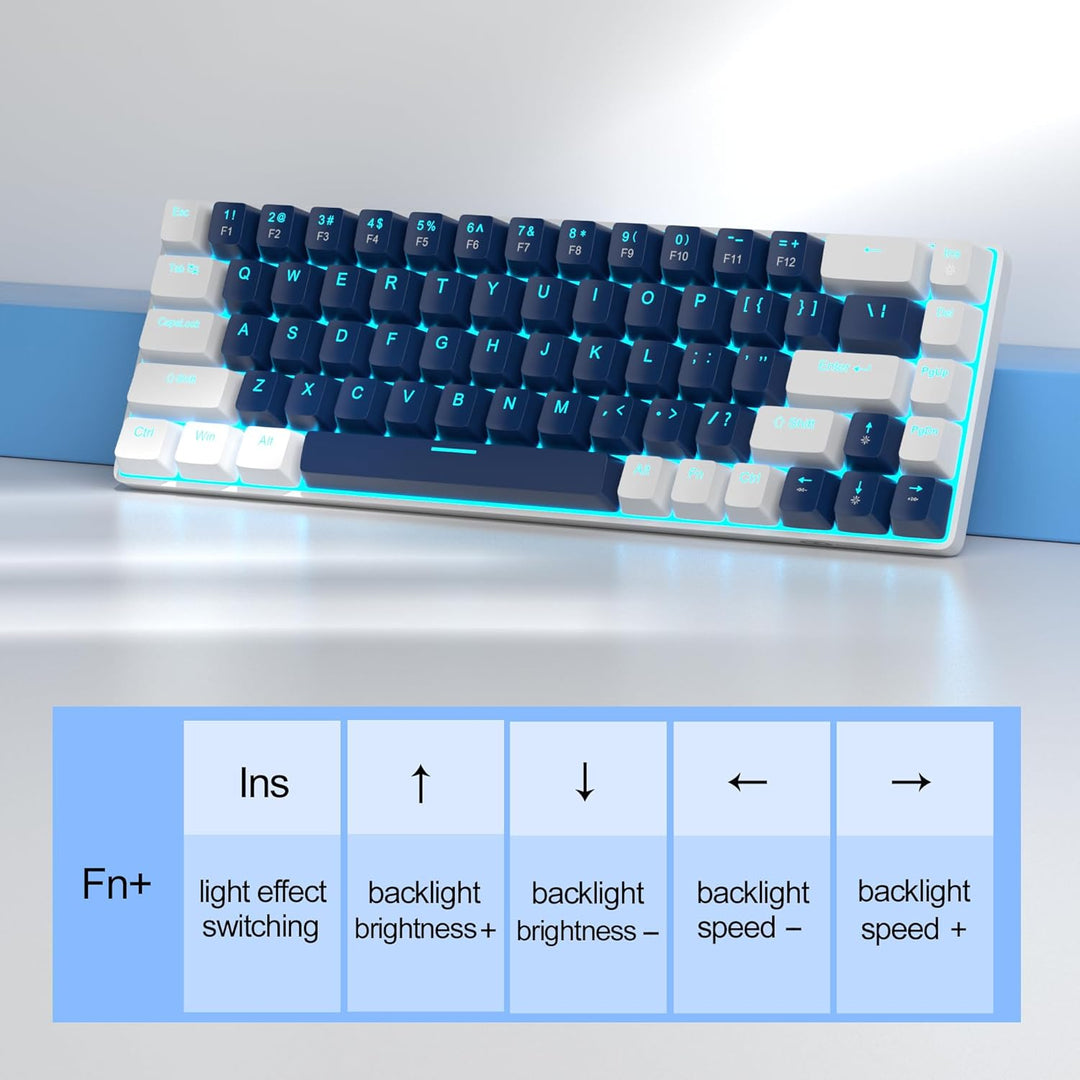 MageGee MK-Box - Teclado mecánico portátil 60% para juegos, retroil...