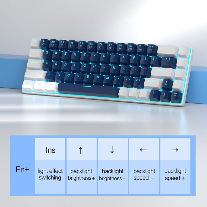 MageGee MK-Box - Teclado mecánico portátil 60% para juegos, retroil...