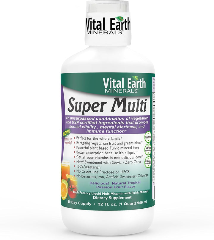 Vital Earth Minerals Super Multi - Multivitaminas líquidas para muj...