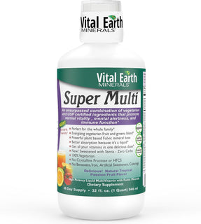 Vital Earth Minerals Super Multi - Multivitaminas líquidas para muj...