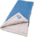 Coleman Sun Ridge Saco de Dormir para Clima Fresco de 40°F, Saco de Dormir Ligero para Adultos con Borde Suave y Tubo Anti-Corriente, Lavable a Máquina