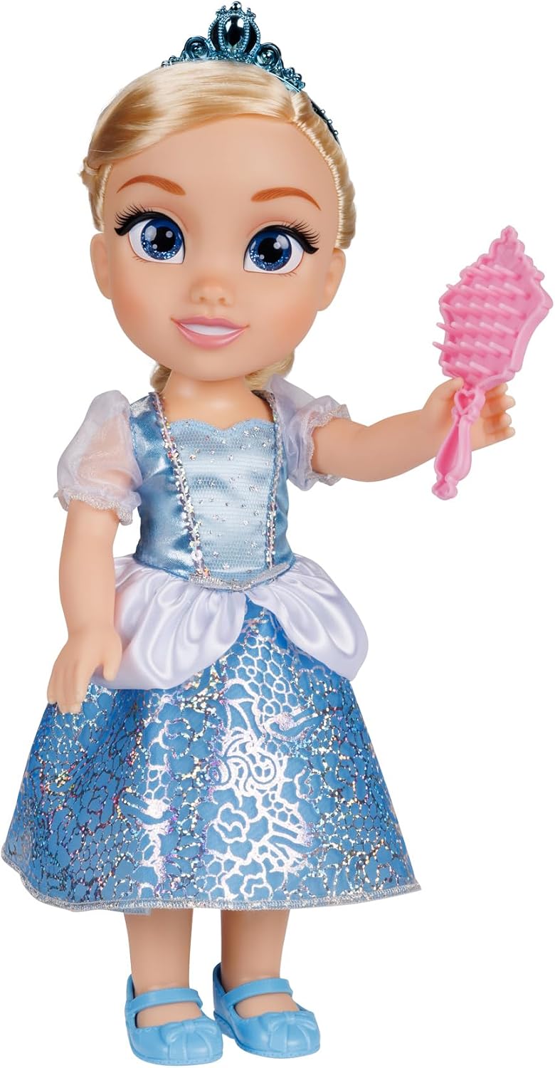 Disney Princess My Friend - Muñeca Cenicienta de 14 pulgadas de alto, incluye atuendo extraíble, tiara, zapatos y cepillo