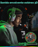 WESEARY Auriculares inalámbricos para juegos con micrófono para PS5, PS4