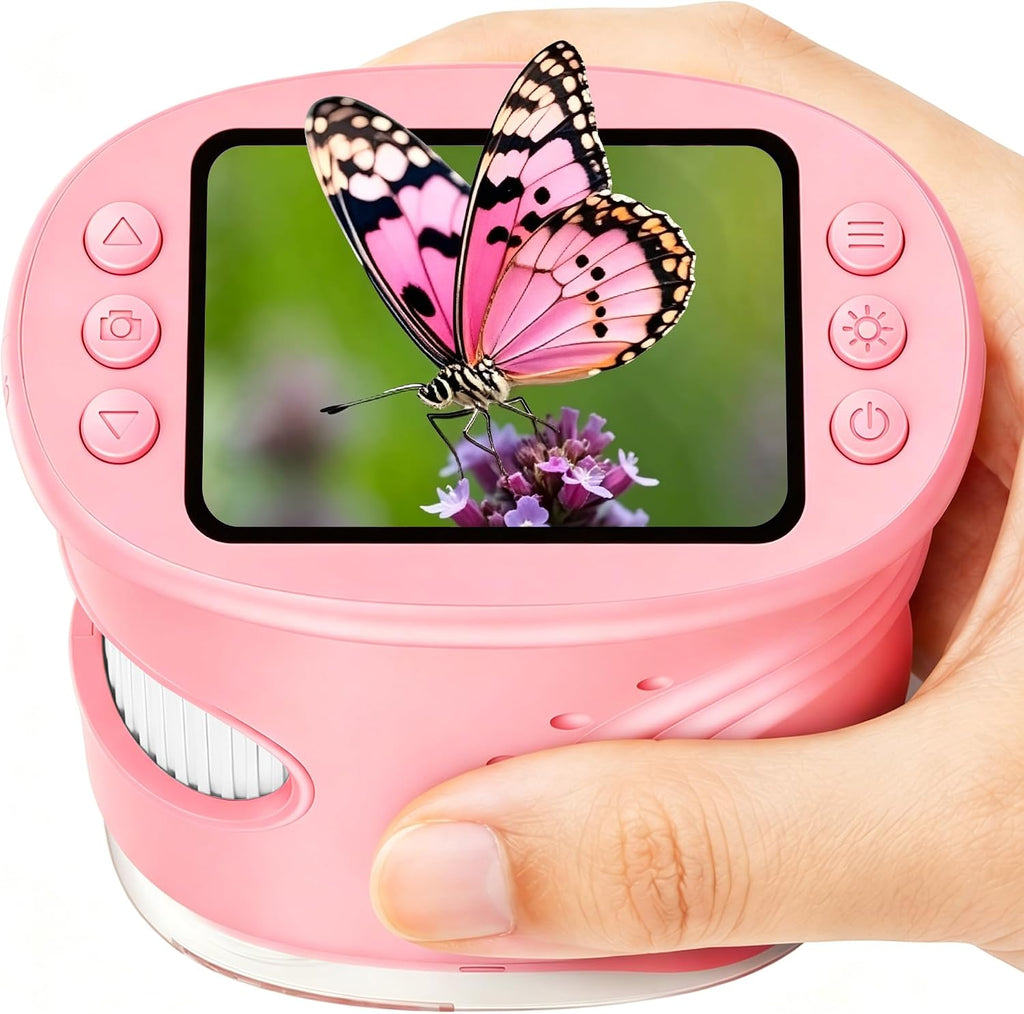 Microscopio digital portátil 4K 1000X para niños con pantalla IPS de 2.0
