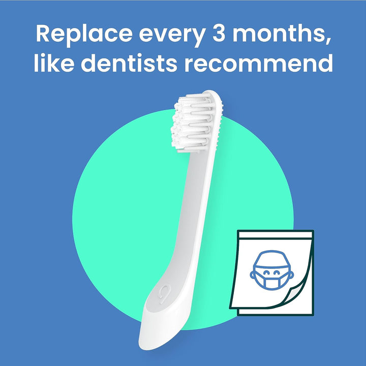 quip Cabezales de repuesto para cepillos de dientes sónicos para ni...