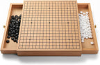 Juego de madera Go con cajones, tablero Go de 11.8 pulgadas con 361 piedras