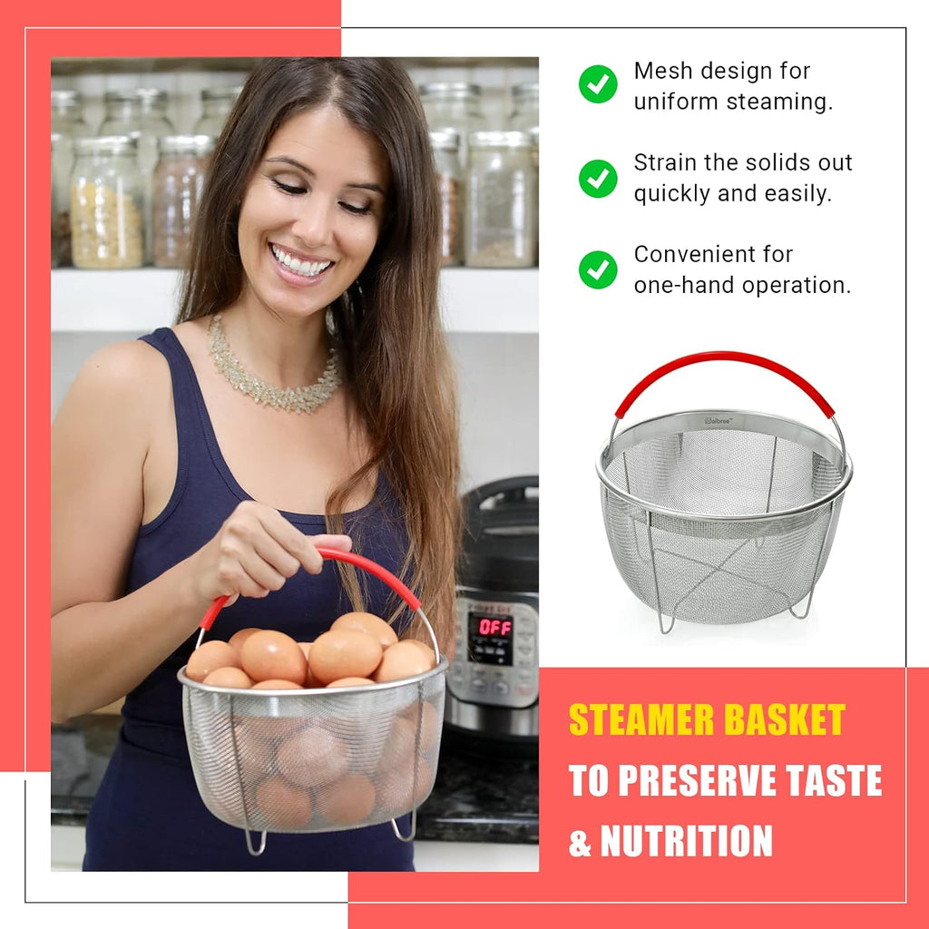 Salbree Cesta de vapor para olla instantánea de 8 cuartos y muchas otras