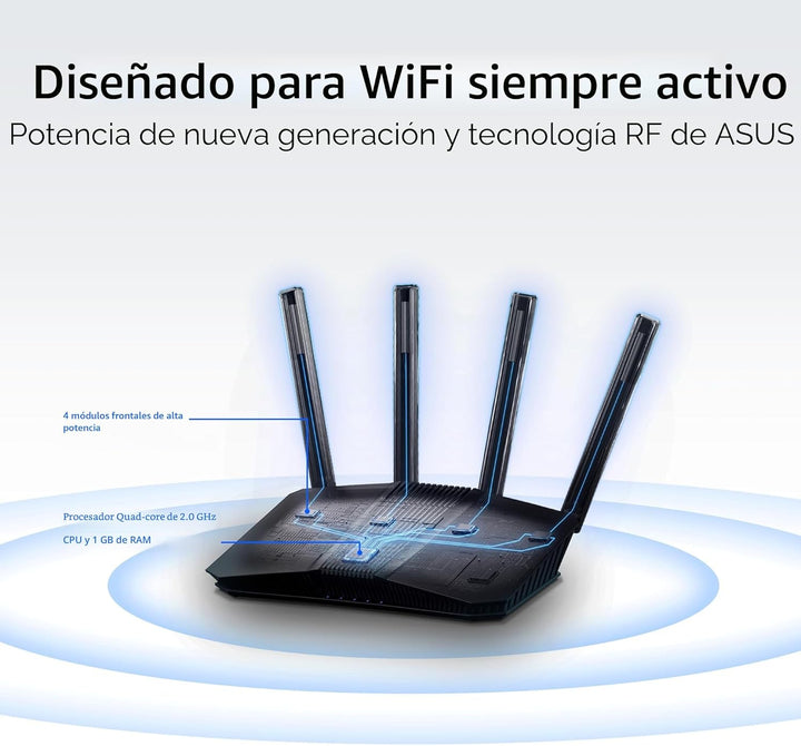 ASUS RT-BE58U WiFi 7 BE3600 AiMesh Router Extensible, 4K-QAM, MLO,...