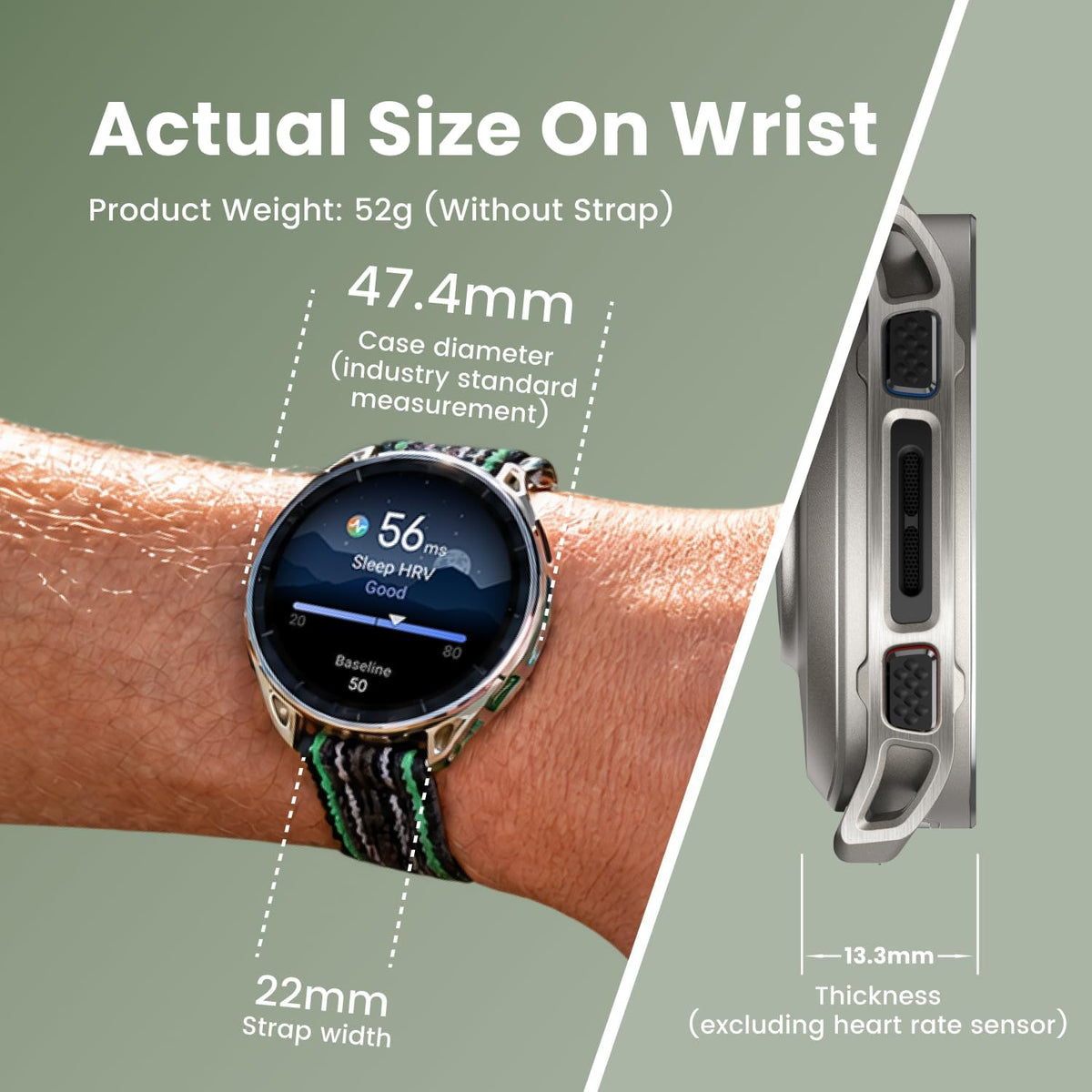 Amazfit Cheetah 2 Ultra Smart Watch 1.5" AMOLED cristal de zafiro, iOS