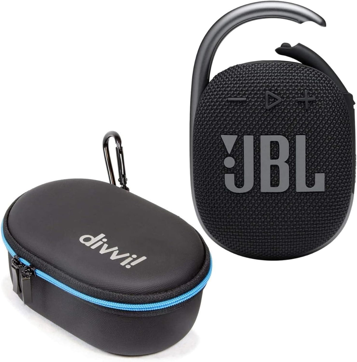 JBL Altavoz Bluetooth portátil Clip 4 (negro) + paquete con divvi!...