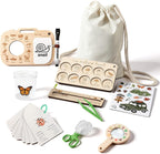ibwaae Nature Exploration Toys Kit de atrapa insectos para niños de 3 a 8 años, kit duradero para atrapar insectos con caja de lupa y mochila, regalo STEM, juego de caza del tesoro al aire libre con
