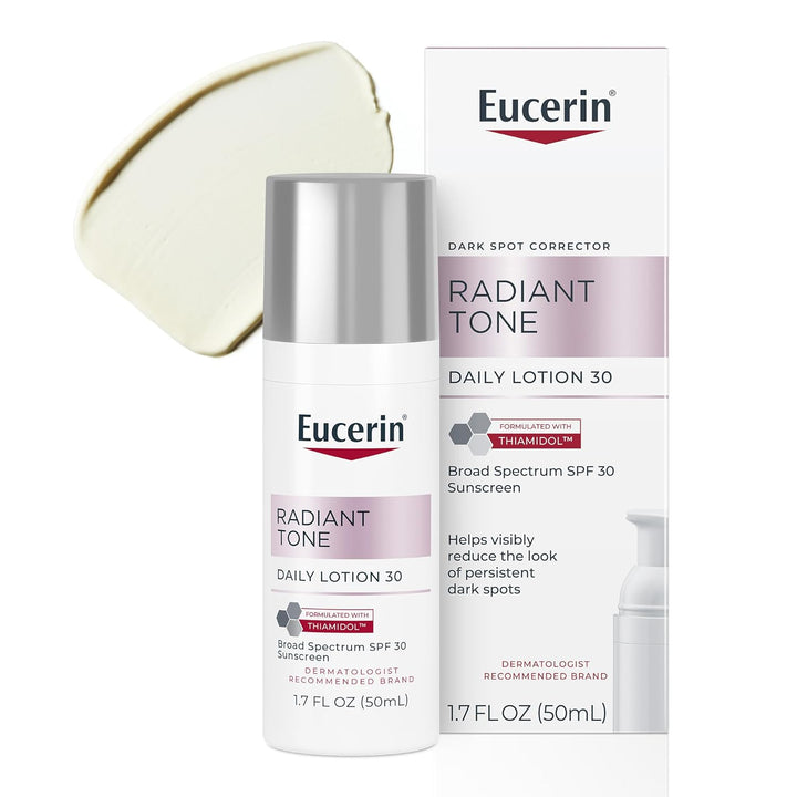 Eucerin Radiant Tone - Loción facial diaria con SPF 30, corrector d...