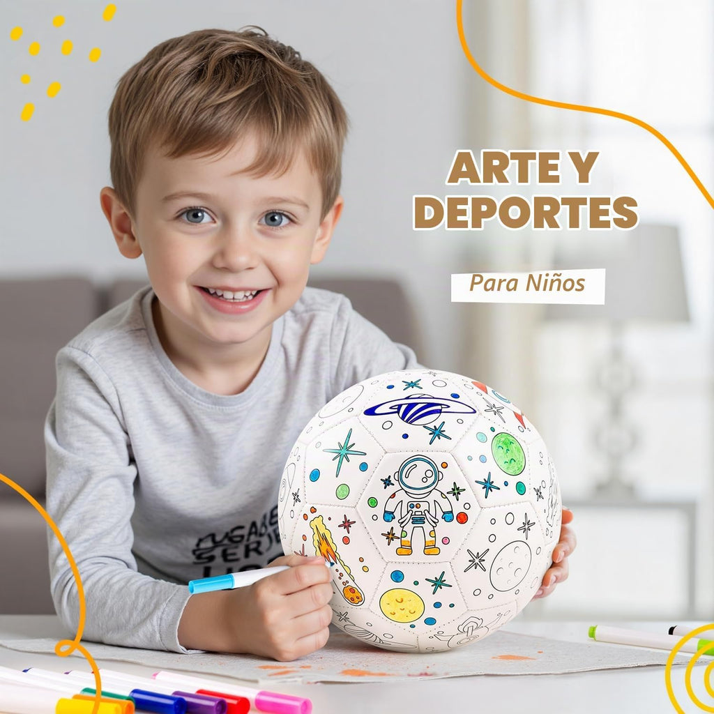 EVERICH TOY - Pinta tu propia pelota de fútbol, juguetes de astronauta, regalo de fútbol para niños