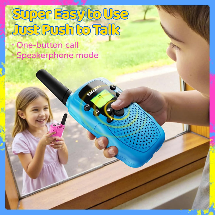 Walkie Talkies para Niños Recargables, 2000 mAh Duración de 3-4 Día...