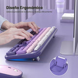MOFII Combo de teclado y mouse inalámbricos, lindo teclado de tamañ...