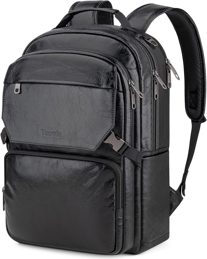 Tzowla Mochila de cuero para laptop, bolsa para hombres y mujeres,...
