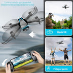 Oddire Dron con cámara – Drones 1080P para adultos con trayectoria de vuelo, control de gravedad, despegue/tierra de una tecla, giro 3D, dron plegable con vuelo estable, funda de transporte, 2