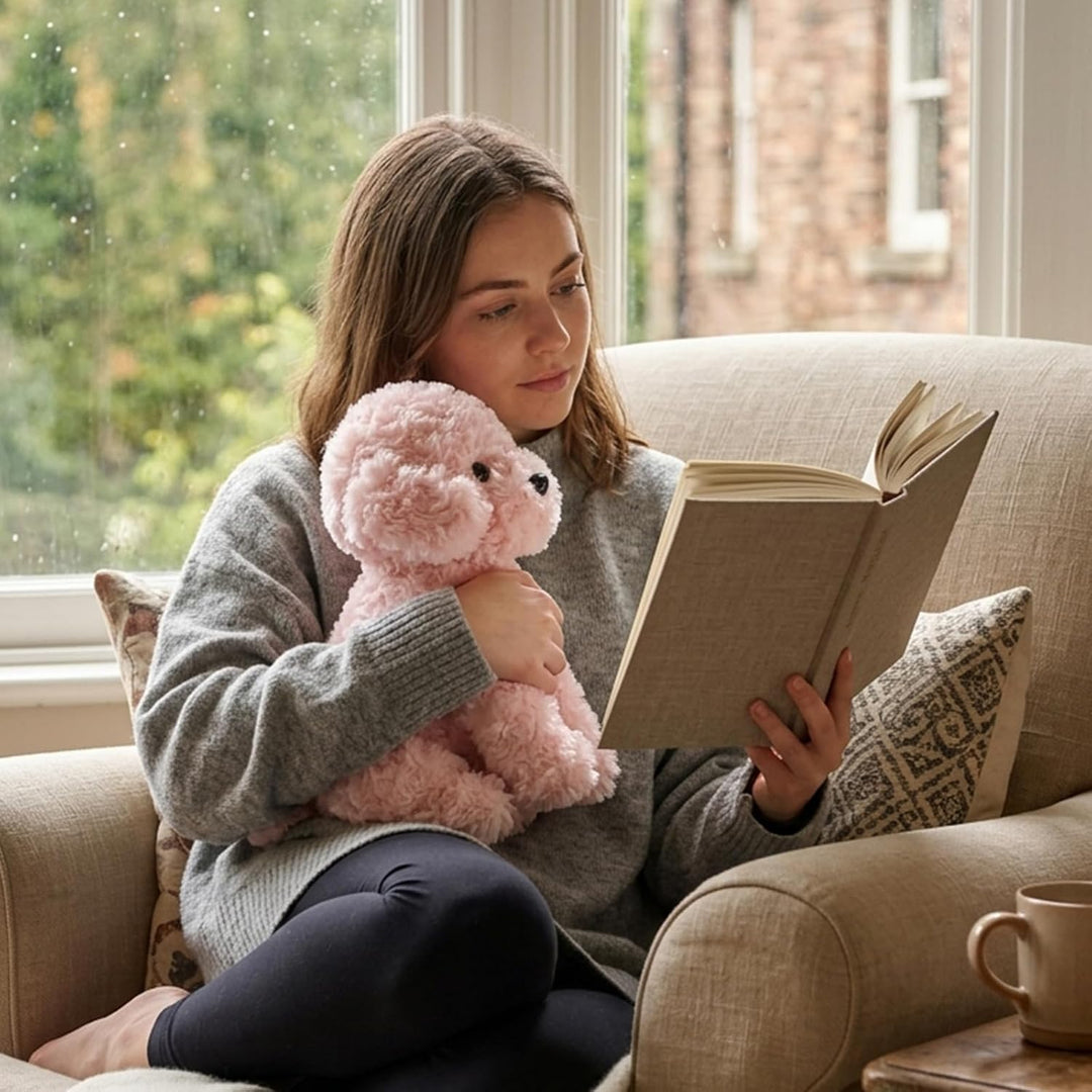 WEIGEDU Animales de Peluche de Perrito Rosa Juguetes de Peluche, Ca...
