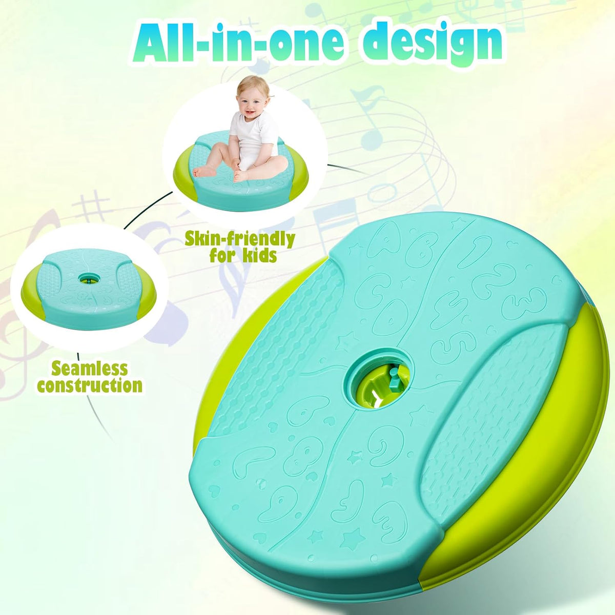 Juguetes de dinosaurio para sentarse y girar para niños pequeños de 2 a 3 años, asiento giratorio de 360° con luces LED y música, regalo de cumpleaños de Navidad para niños de 2 a 3 años, juguetes sensoriales para actividades para niños pequeños