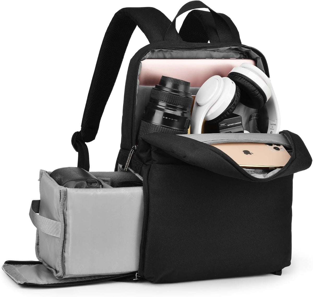 CADeN Mochila Bolsa para Cámara con Compartimento para Portátil de 14", Impermeable, Estuche para Cámara DSLR/SLR sin Espejo para Viajes y Fotografía Diaria, Compatible con Cámaras y Lentes Canon Sony