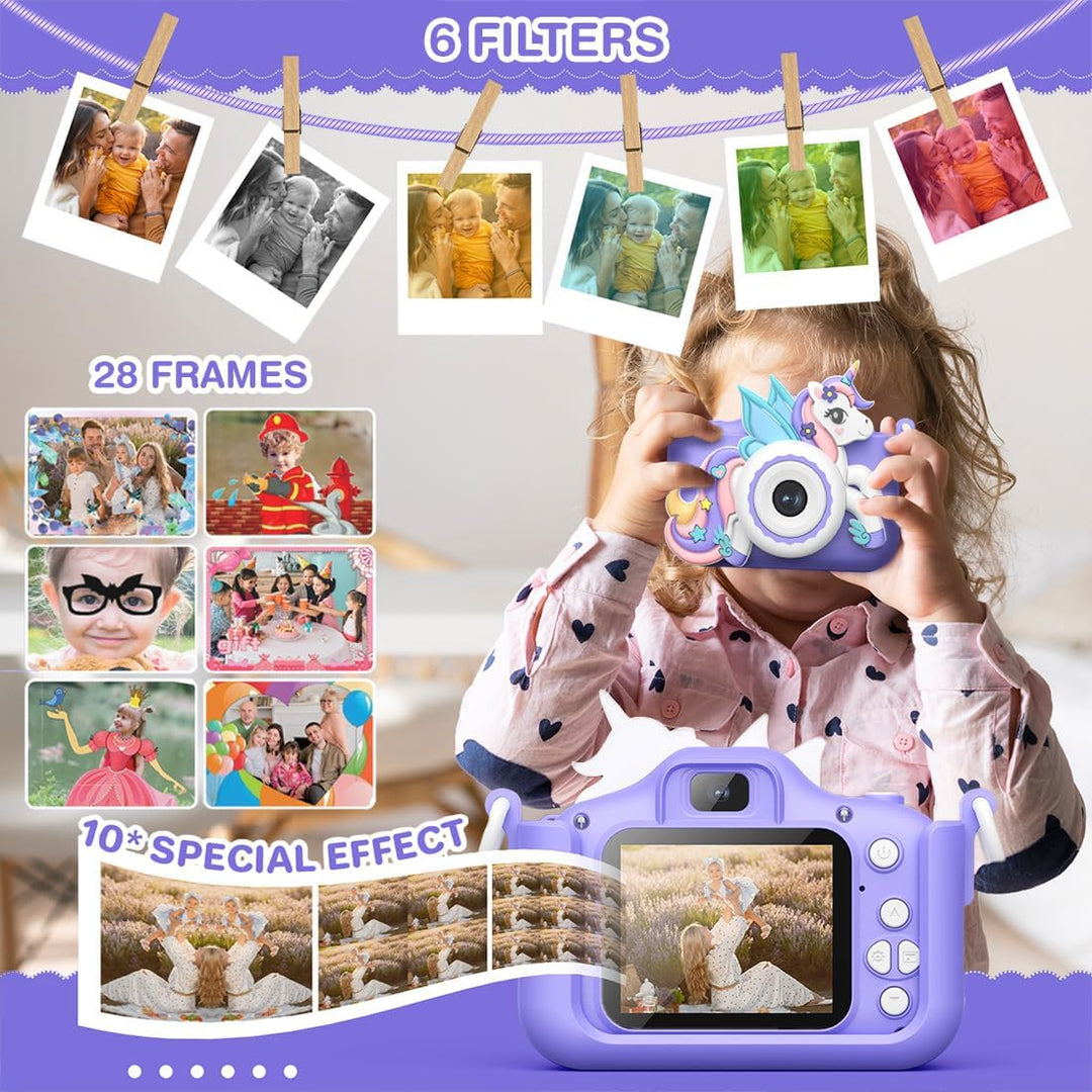 Cámara de juguete de unicornio Wembley para niñas de 3 años en adel...