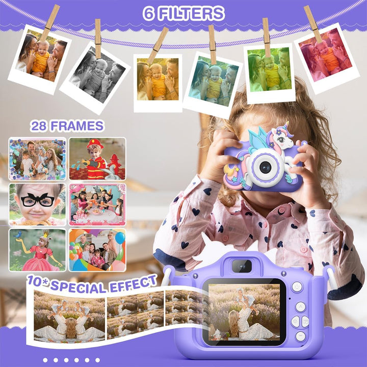 Cámara de juguete de unicornio Wembley para niñas de 3 años en adel...