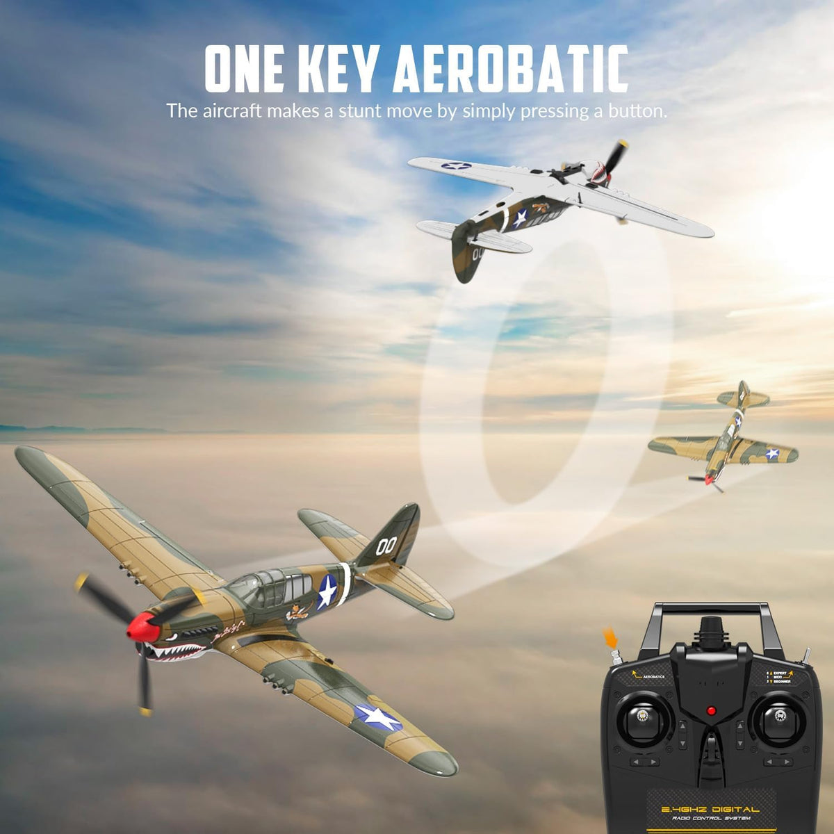 volantexrc Avión RC, avión de control remoto de 4 canales para