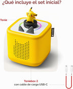 Toniebox - Juego de iniciación de 2 reproductores de audio Pokémon para