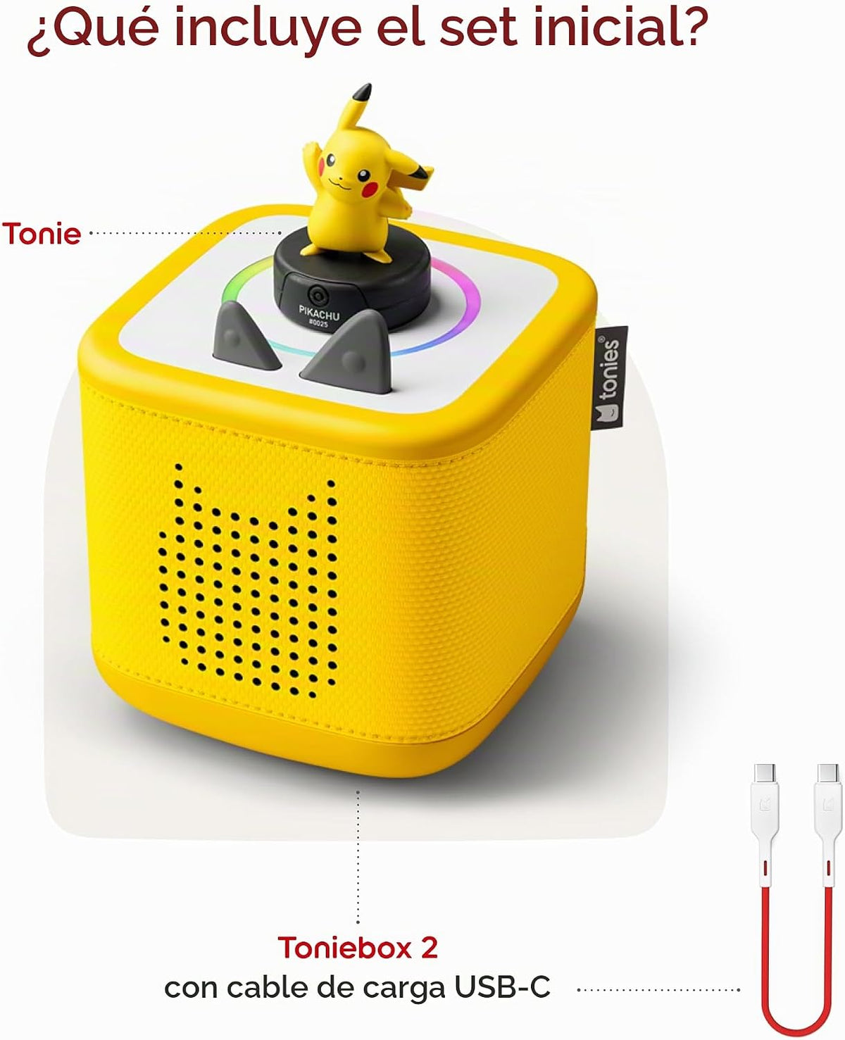 Toniebox - Juego de iniciación de 2 reproductores de audio Pokémon para