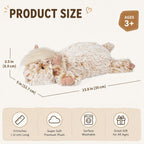 Animal de peluche de vaca de las tierras altas para microondas, Beige, Pequeño