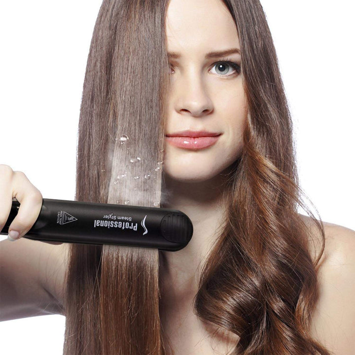 Plancha de pelo profesional de turmalina de cerámica 2 en 1, planch...
