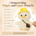Juguete de peluche de pato, juguete musical sensorial interactivo