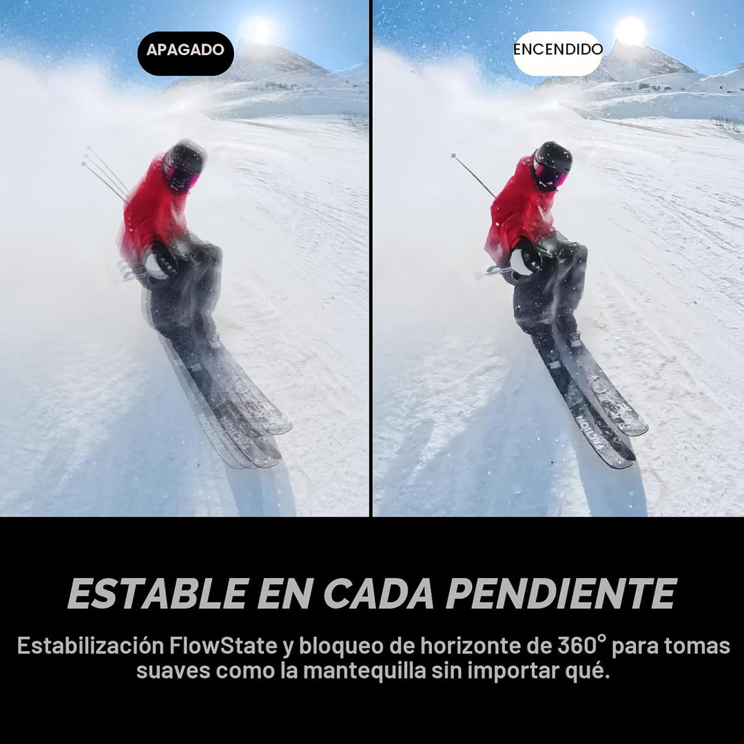 Insta360 Paquete de esquí X5 - Cámara impermeable 8K 360, efecto se...