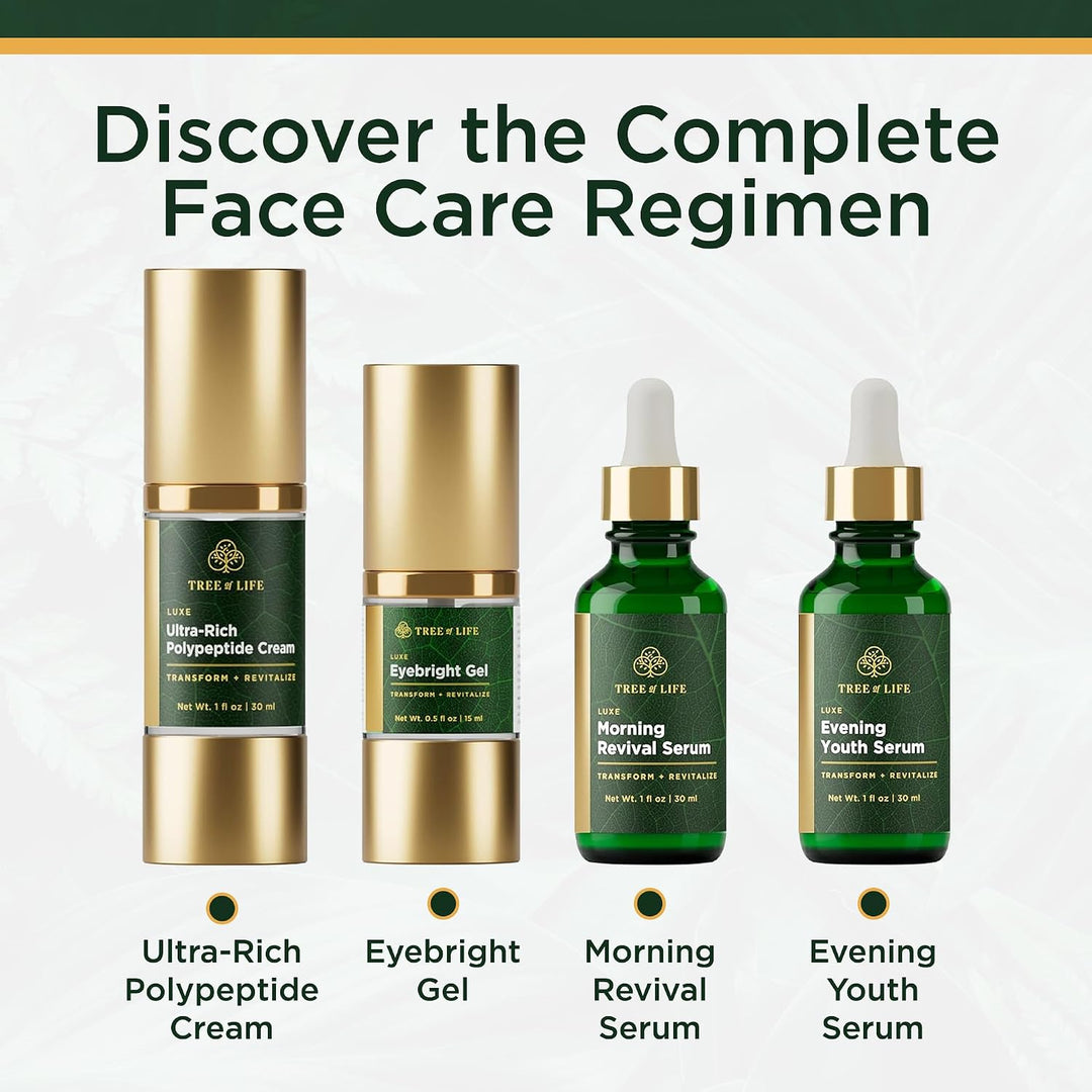 Tree of Life Beauty Ultimate Skin Care Set, iluminador, reafirmante...