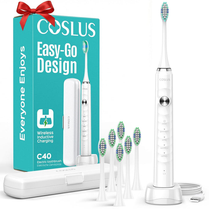 Cepillo de dientes eléctrico sónico COSLUS C40 para adultos, 47000V...