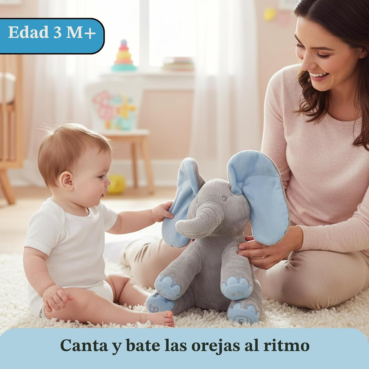 Dimple Kyle Peek A Boo Juguete de Elefante, Elefante de Peluche