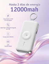 RORRY CharmGo Cargador portátil 3 en 1 iPhone Power Bank para Apple...