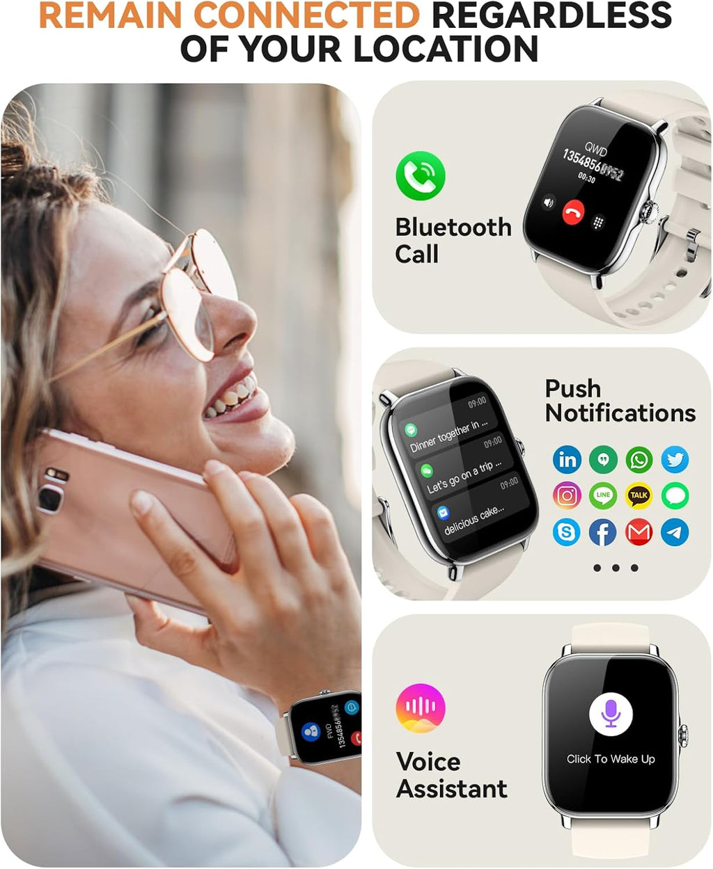 Reloj inteligente para mujeres y hombres, contador de actividad, reloj inteligente 2025 IP68 impermeable con monitor de actividad y contador de actividad, compatible con Android, iPhone, iOS, Samsung