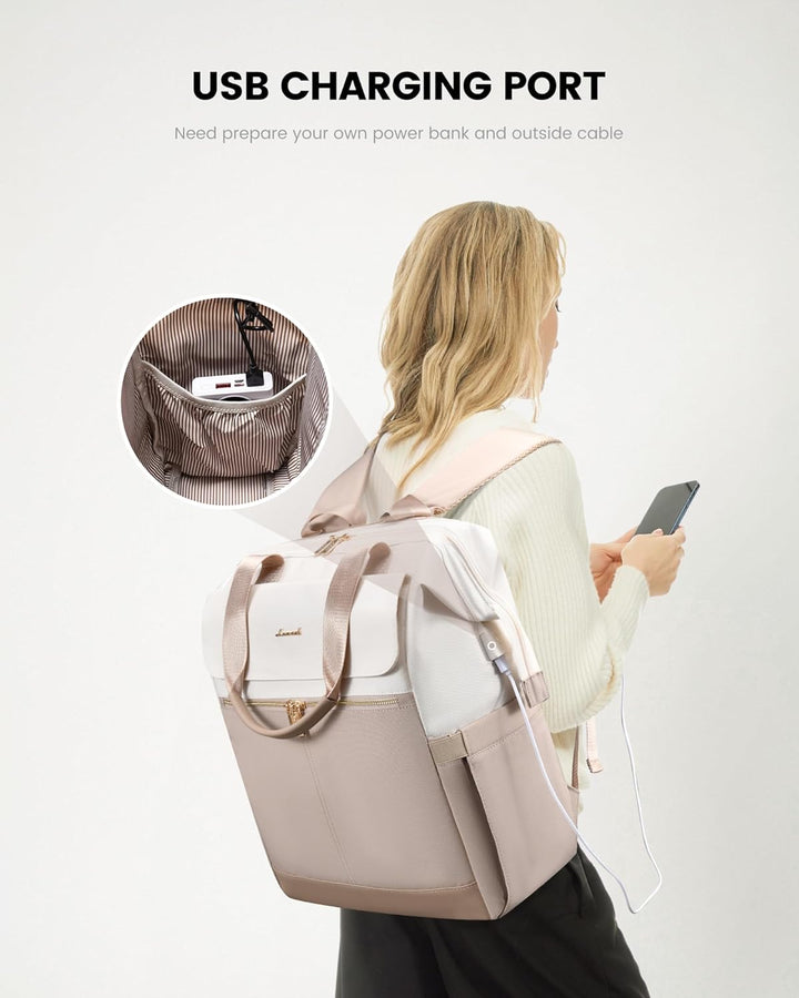 LOVEVOOK Mochila para laptop para mujeres, mochila de trabajo conve...
