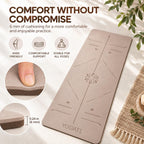 YOGATI® Esterilla de Yoga con Correa con Líneas de Alineación. Esterilla de Entrenamiento en Casa para Mujeres, Hombres y Niños. Esterilla de Yoga Gruesa Antideslizante para Pilates y Fitness