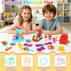 Set 3 en 1 de Masa de Jugar, 24 Colores de Herramientas de Cocina para Niños de 3 a 8 Años