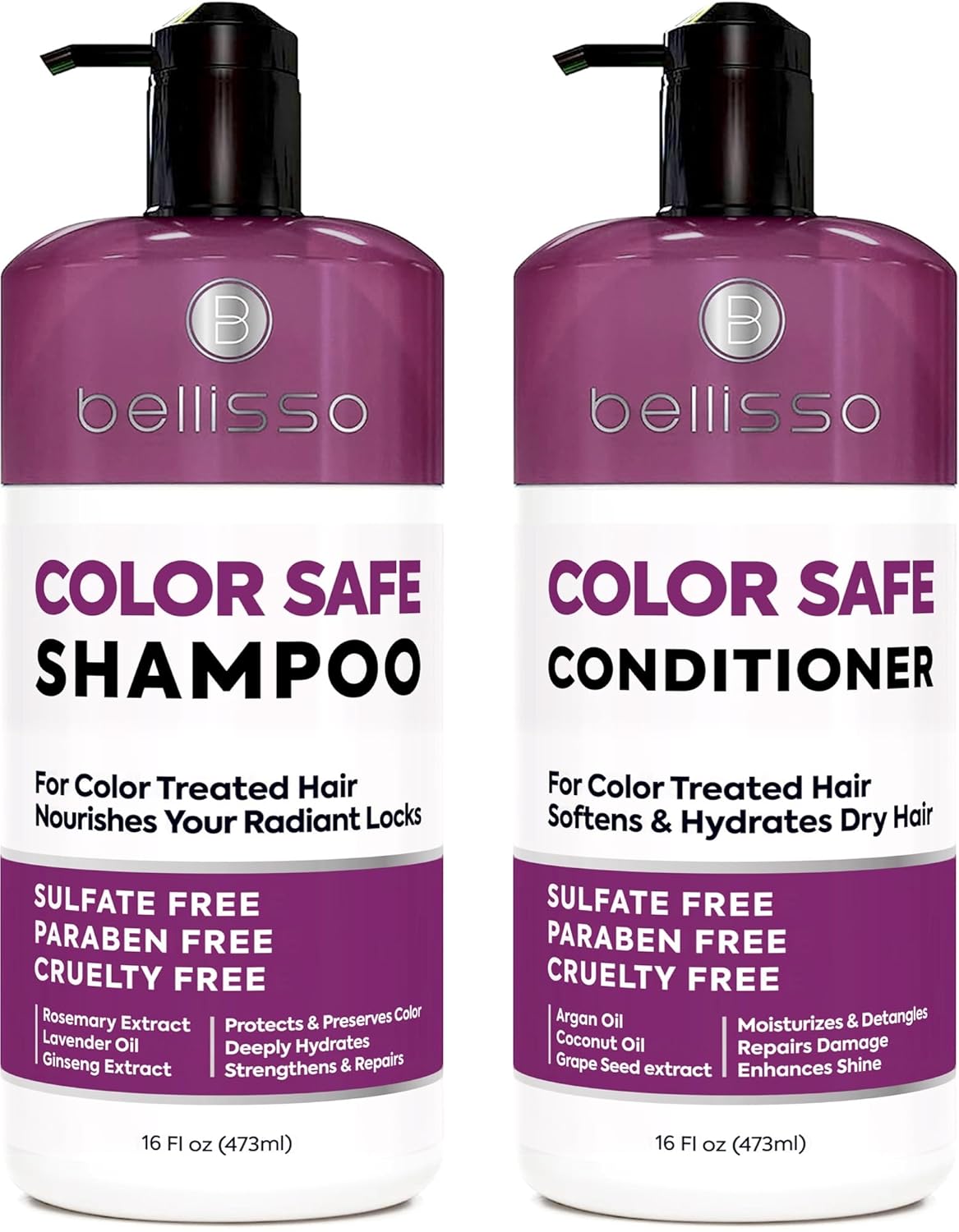 BELLISSO - Set de champú y acondicionador que protege el color, par...
