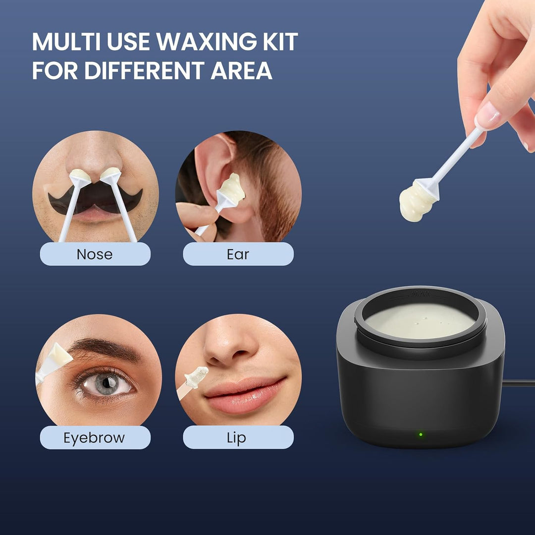 AUZEAL Kit de cera nasal para hombre, kit de depilación de nariz y...