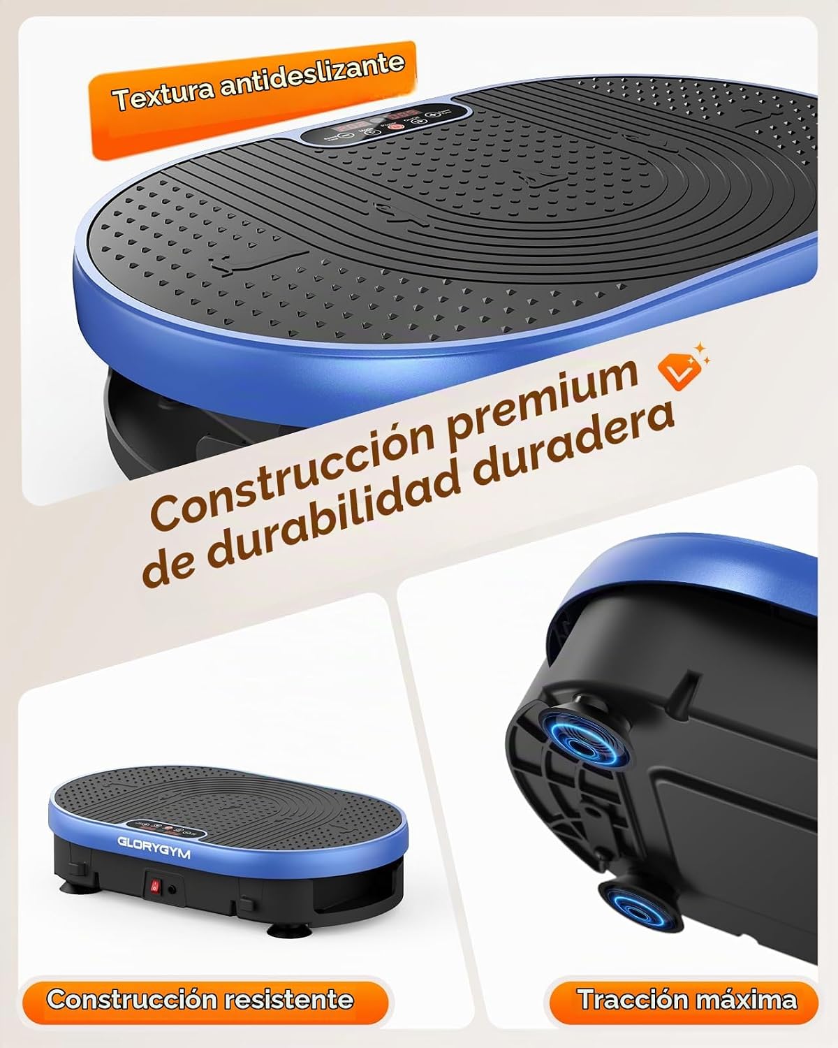 Plataforma de Vibración para Ejercicio para Body Shaker y Pérdida de Peso, Plataforma Vibratoria con Bandas de Resistencia, 120 Niveles de Velocidad, Control Remoto, Entrenamiento de Cuerpo Completo, Equipo Compacto de Gimnasio para el Hogar