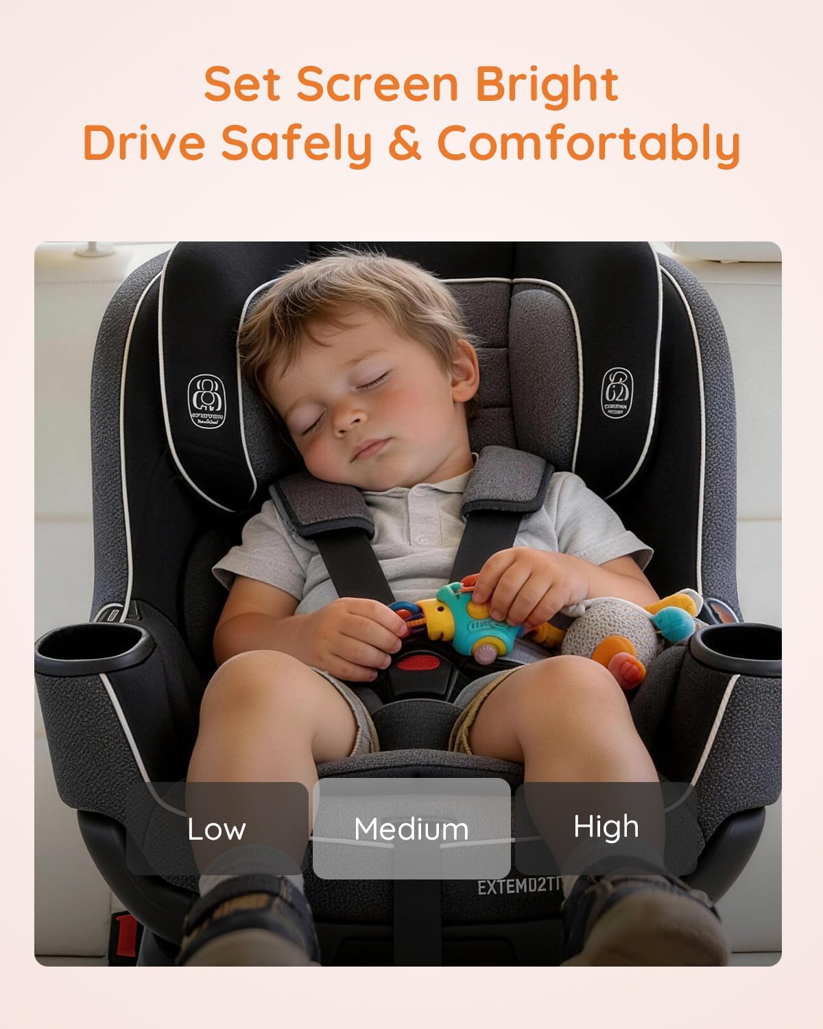 Babyvue BV3 MAX Monitor de bebé con cámara dual para automóvil con...