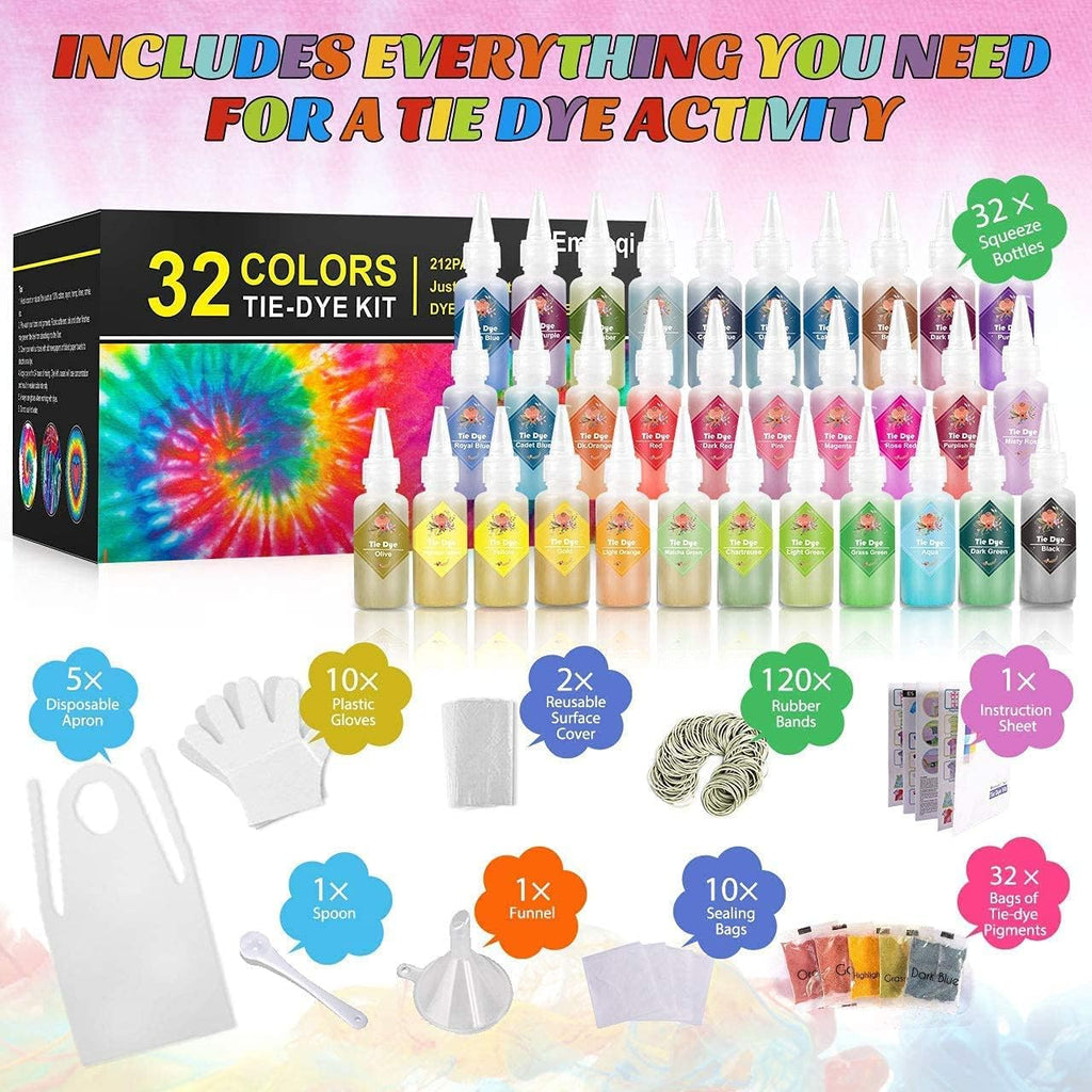 Kits de teñido anudado de bricolaje, juego de teñido anudado todo en