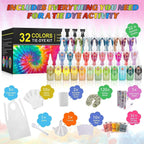 Kits de teñido anudado de bricolaje, juego de teñido anudado todo en