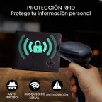 Cartera plegable de piel Stealth Mode para hombre con ventana de identificación y bloqueo RFID